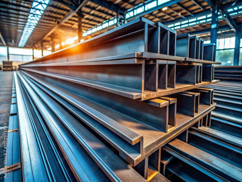 Close-Up of Stacked Black Metal Beams in Industrial Setting, Showcasing Texture and Uniformity for Urban Exploration Photography Close-Up of Stacked Black Metal Beams in Industrial Setting, Showcasing Texture and Uniformity for Urban Exploration Photography