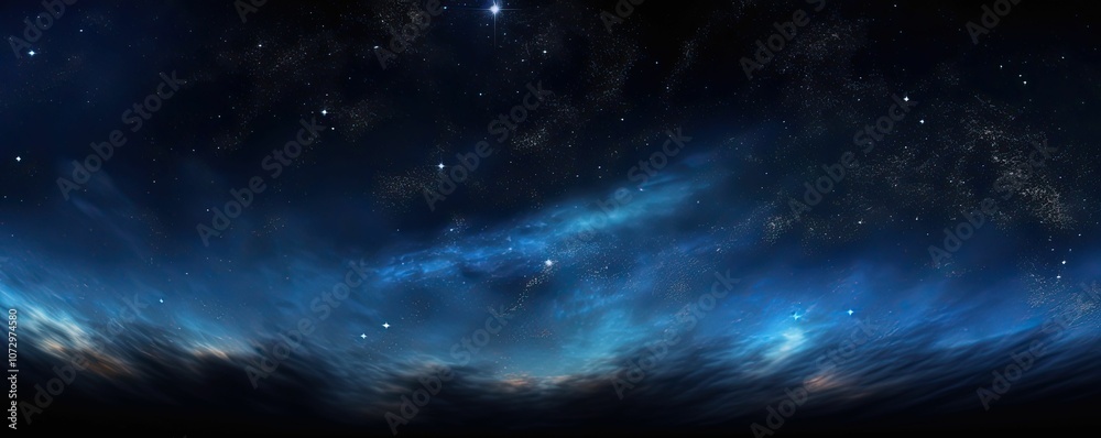 Night sky with clouds and stars. Night sky with clouds and stars.