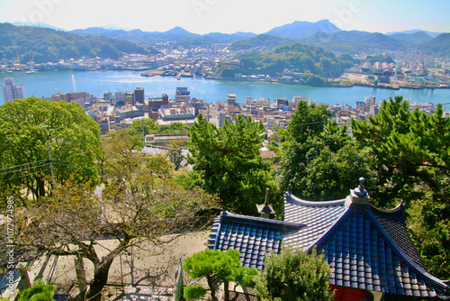 千光寺境内からの眺望・瀬戸内海と街並み（広島県・尾道市） photo