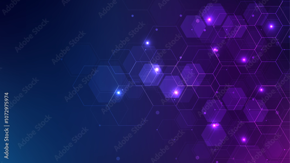 Abstract cube hexagon shape background. Digital technology concept Abstract cube hexagon shape background. Digital technology concept