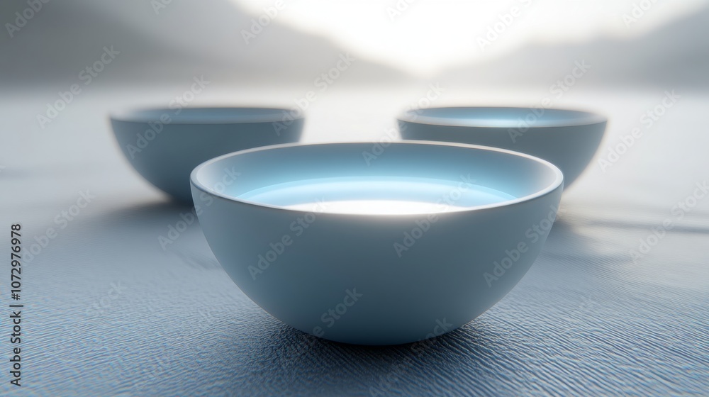 Modern Sleek Tea Bowls with Interactive Design Elements Modern Sleek Tea Bowls with Interactive Design Elements