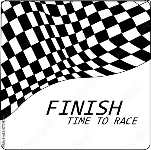 Realistic racing checkered flag background svg design illustration