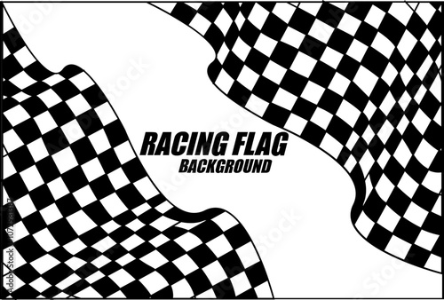 Realistic racing checkered flag background svg design illustration