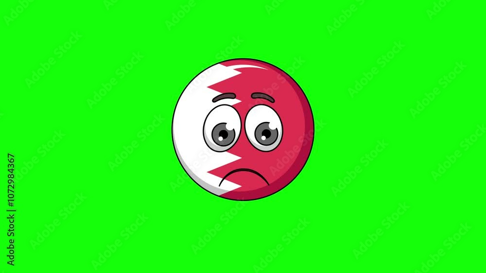 Frowning face animation of bahrain emoticon emoji Frowning face animation of bahrain emoticon emoji