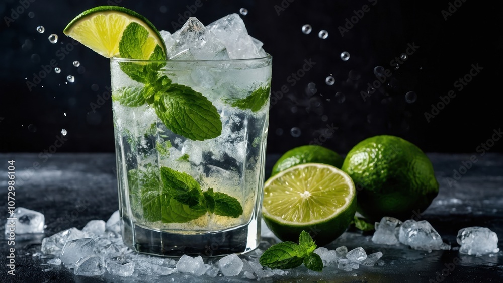 Refreshing Mojito Cocktail with Mint and Lime