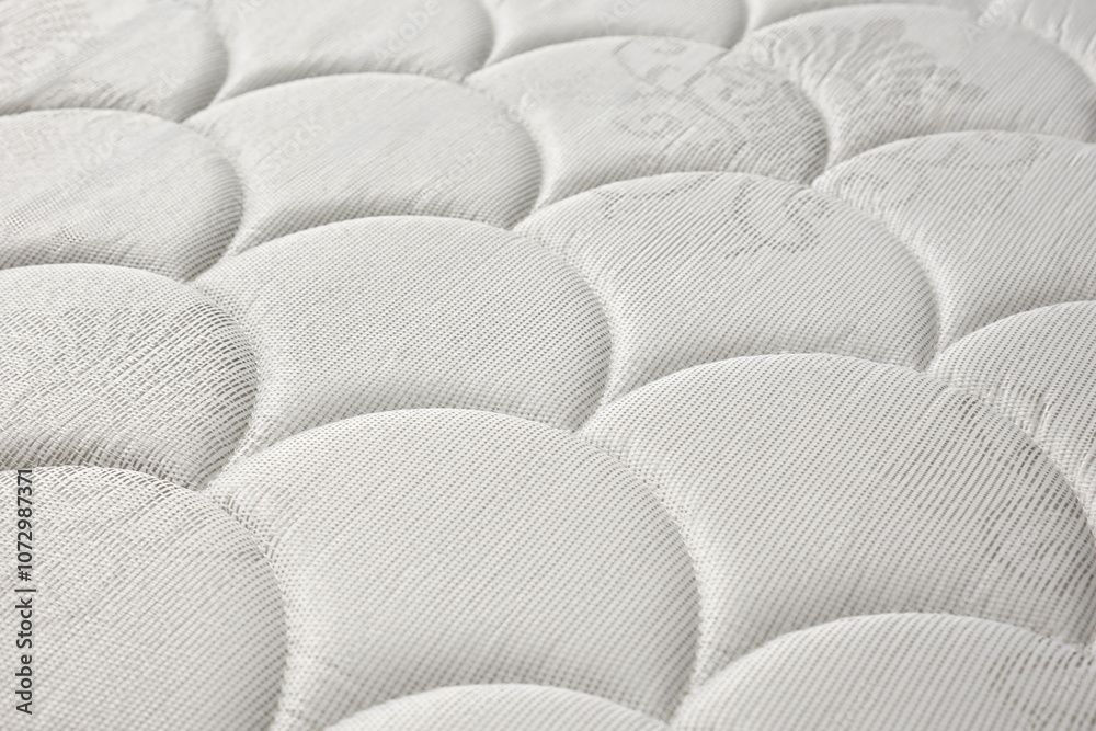Obraz premium Close-up texture a new white mattress. Close-up. Template or mock up for design.