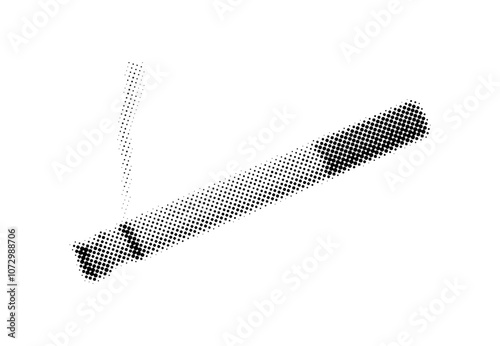 Tobacco with halftone dot effect,collage element