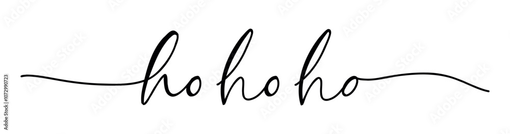 Vector illustration hand lettering ho ho ho for banner, poster, prints, greeting card Vector illustration hand lettering ho ho ho for banner, poster, prints, greeting card