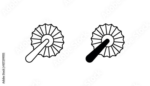 Fan icon design with white background stock illustration