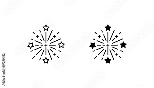 Fireworks icon design with white background stock illustration