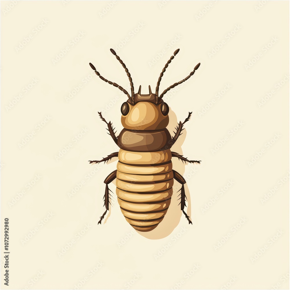 Detailed illustration of a cockroach on a light background, showcasing its anatomy and features. Detailed illustration of a cockroach on a light background, showcasing its anatomy and features.
