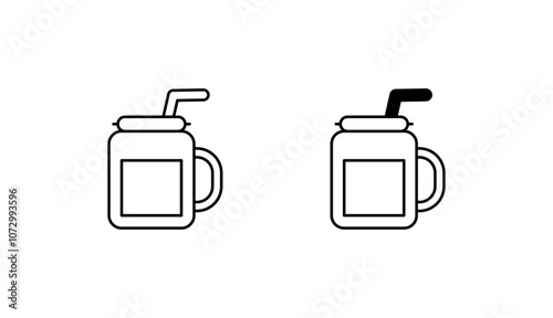 Smoothie icon design with white background stock illustration