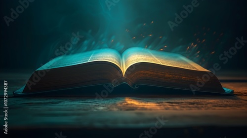 Magic book concept World book day  An open book background. International literacy day. Reading book. Back to school concept. Happy Book Day. Student day. Education and science. Literacy, books, paper