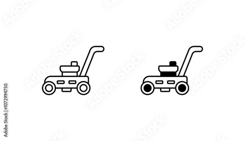 Sickle bar mower icon design with white background stock illustration
