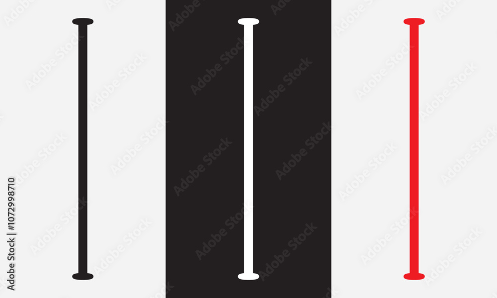 straight line icon. isolated on white and black background. Vector file . EPS 10 straight line icon. isolated on white and black background. Vector file . EPS 10