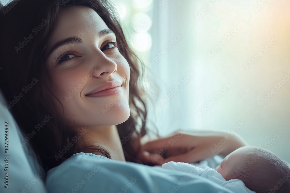 A photorealistic banner depicting the emotional journey of a mother recovering from postpartum depression, representing mental health recovery and support A photorealistic banner depicting the emotional journey of a mother recovering from postpartum depression, representing mental health recovery and support