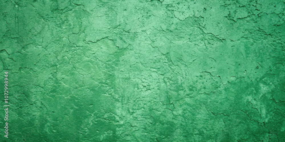 Obraz premium A textured green wall with a vintage aesthetic, ideal for backgrounds, design, and creating a sense of timeworn beauty.