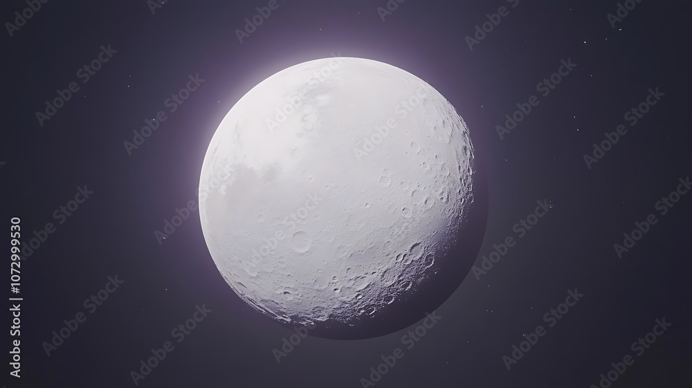 A detailed view of the moon, showcasing its surface features and craters. A detailed view of the moon, showcasing its surface features and craters.