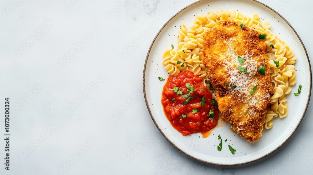 Delicious Chicken Dish with Pasta and Tomato Sauce Delicious Chicken Dish with Pasta and Tomato Sauce