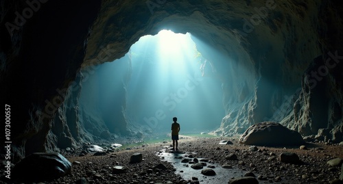 Son Doong Cave, Vietnam, immense underground cave with lush vegetation and natural skylight, highlighting the world’s largest cave and its mysterious beauty.