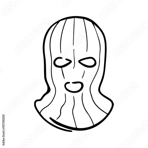Vector masks of criminals, bandits and mafia