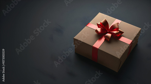 christmas and new year background - gift boxes and pine cones and branches on the background of bokeh garlands