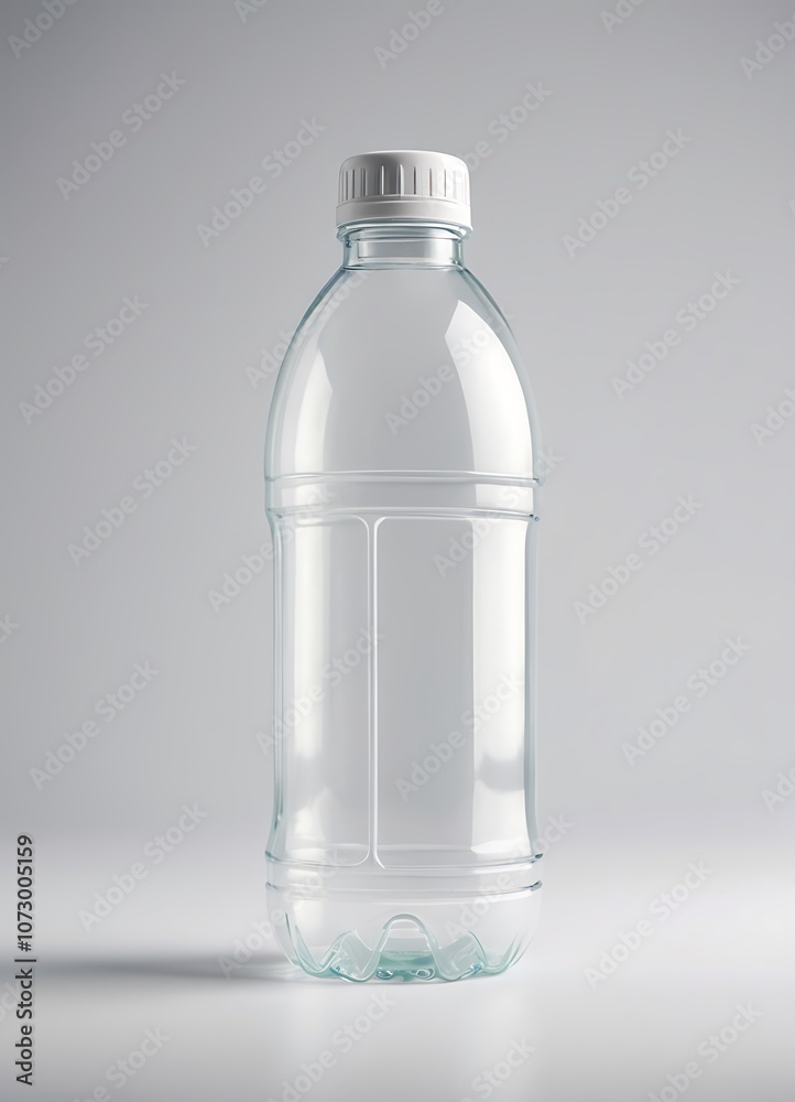 Isolated PET Bottle Mockup on White Background Isolated PET Bottle Mockup on White Background