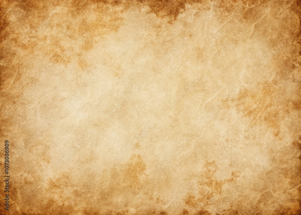 Obraz premium Abstract Brown and Cream Vintage Grunge Background Texture with Parchment Paper Elements for Documentary Photography