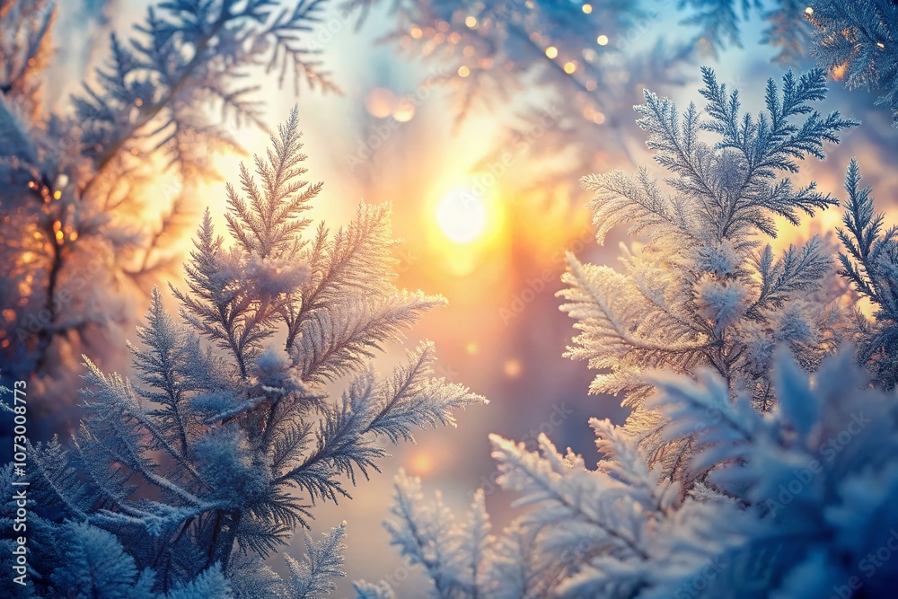 Abstract Winter Background with Delicate Frost Patterns and Shimmering Light Effects Isolated on White for Creative and Artistic Use Abstract Winter Background with Delicate Frost Patterns and Shimmering Light Effects Isolated on White for Creative and Artistic Use