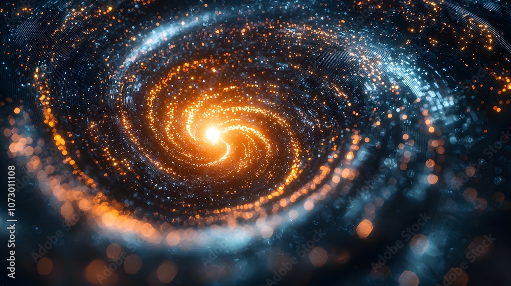 Cosmic Swirl of Glowing Particles in a Stunning Galactic Formation Capturing the Mystique and Beauty of the Universe with Vibrant Colors and Dynamic Motion Cosmic Swirl of Glowing Particles in a Stunning Galactic Formation Capturing the Mystique and Beauty of the Universe with Vibrant Colors and Dynamic Motion