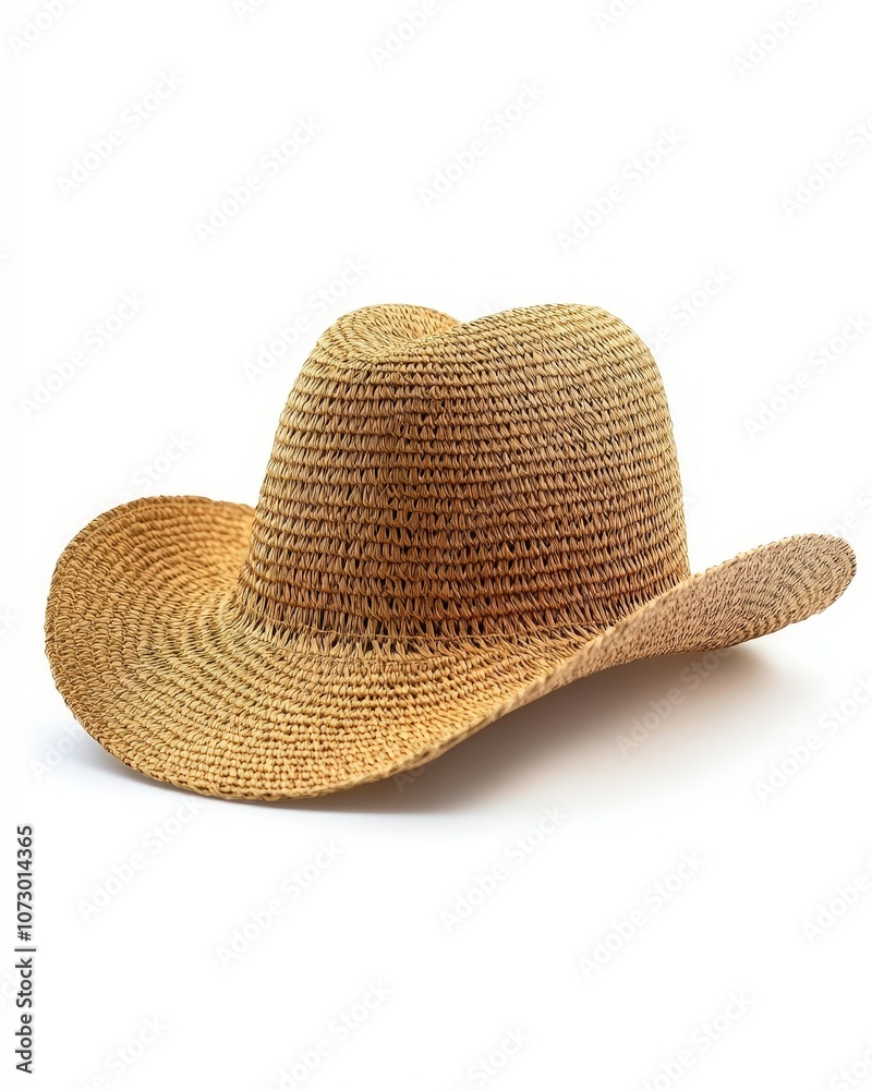 Straw cowboy hat on white isolated background. Straw cowboy hat on white isolated background.