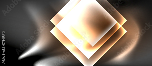 Dark neon colors with glass square shapes