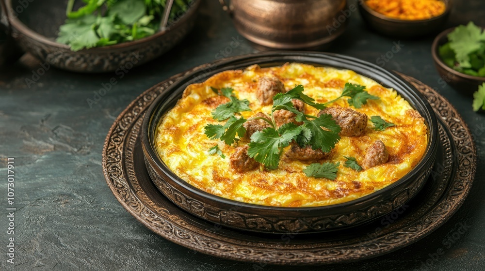 Delicious Omelette with Fresh Herbs and Spices Delicious Omelette with Fresh Herbs and Spices
