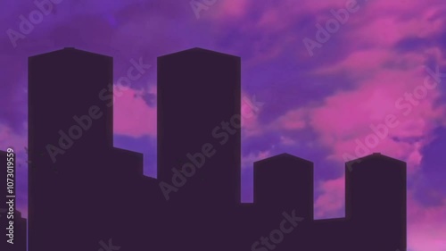 nightmare in a city with buildings and buildings along with lightning at night