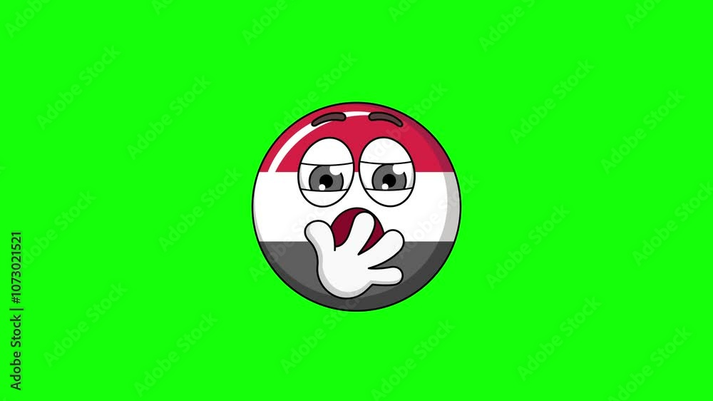 yemen Yawning face animation, insufficient sleep, boredom with a person or topic yemen Yawning face animation, insufficient sleep, boredom with a person or topic