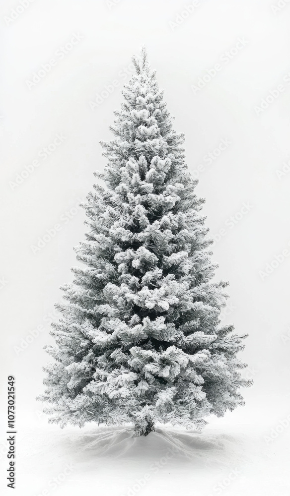 Fototapeta premium Snowy White Christmas Tree