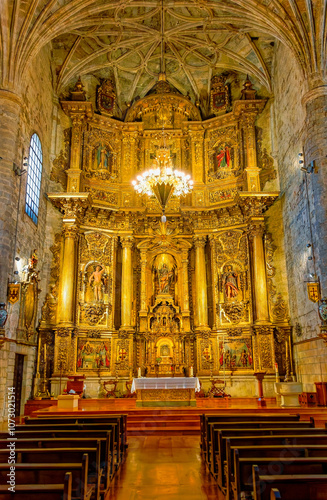 interior of saint cathedral, Puenta la Reina, Spain, Europe, September 2024 photo