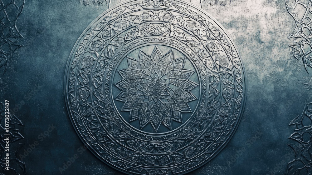 Obraz premium Intricate Geometric Pattern with Metallic Finish