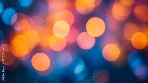 Abstract Background with Colorful Bokeh