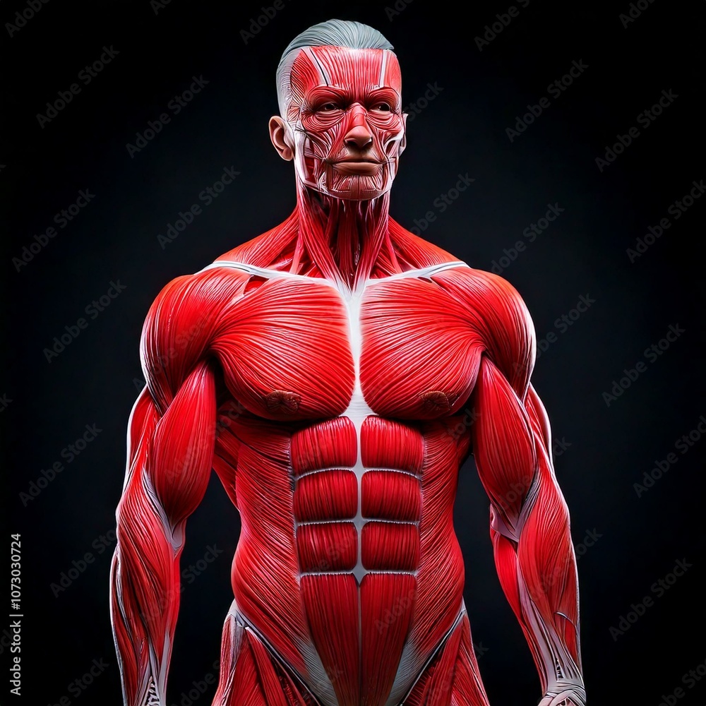 The muscles of a human man The muscles of a human man