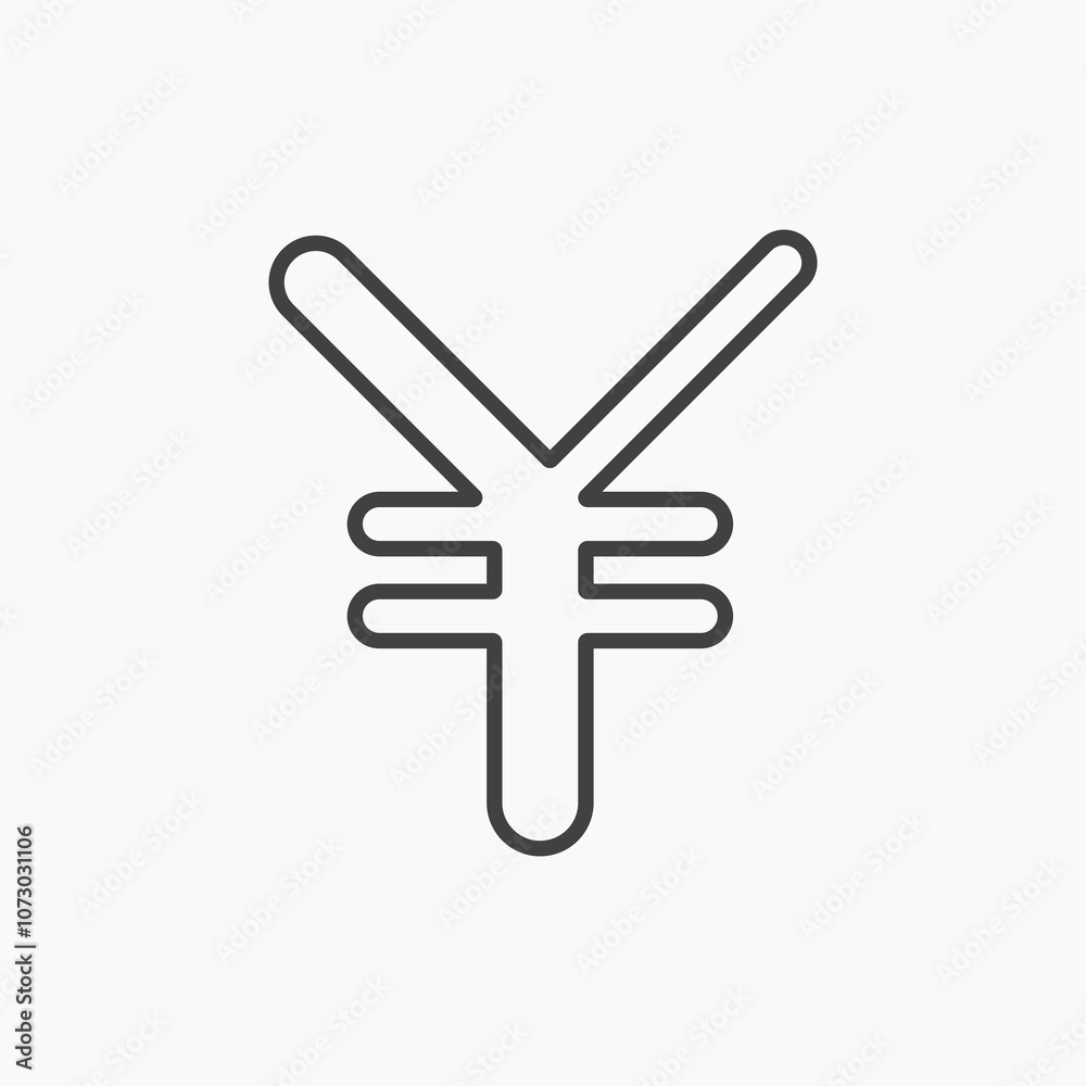 Fototapeta premium Yen icon isolated on white background