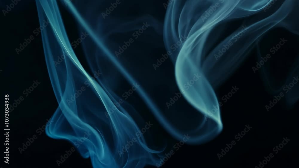 4K Rotation of the smoke veils under the lights on a black background. 4K Rotation of the smoke veils under the lights on a black background.