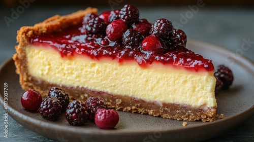 Delicious Cheesecake with Berries