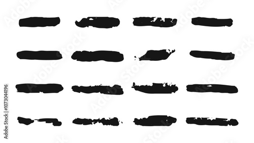 Texture brushes and blotches smears various shapes