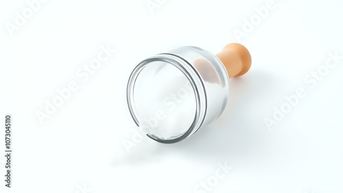 Sea Salt Shaker with Natural Crystals on White Background Representing Exfoliation and Natural Skincare