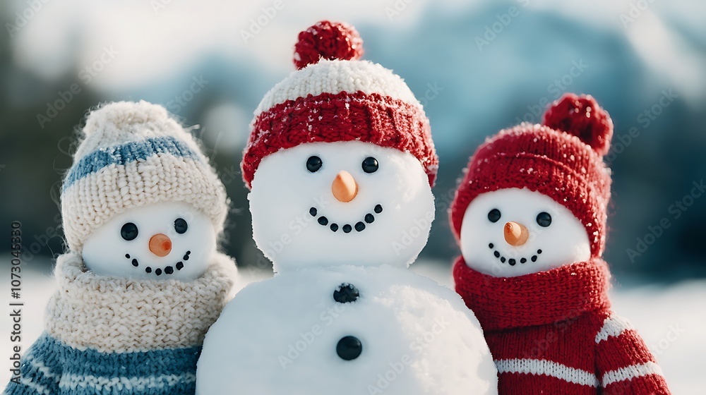 Delightful snowmen bring joy and cheer to winter landscapes for everyone to enjoy