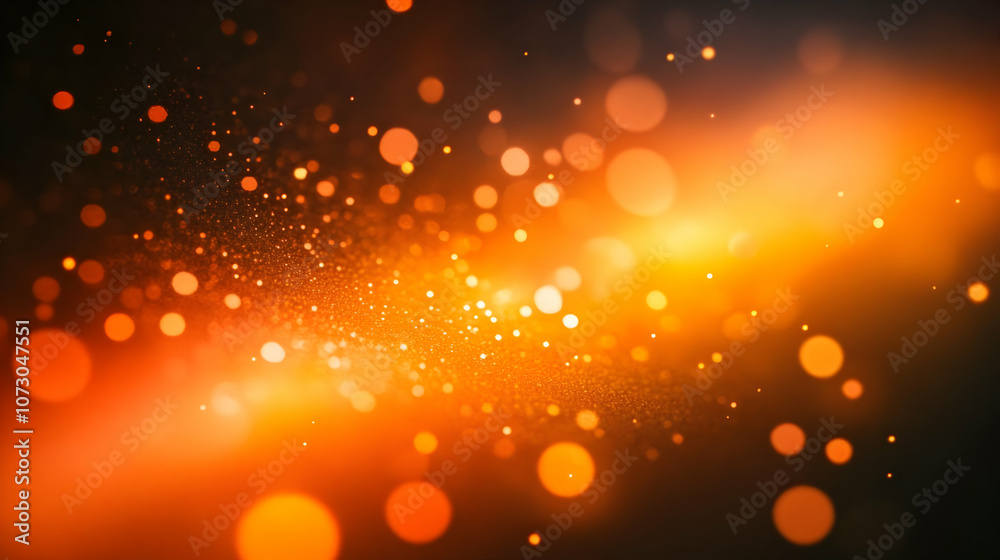 Abstract Background with Orange and Gold Bokeh Abstract Background with Orange and Gold Bokeh
