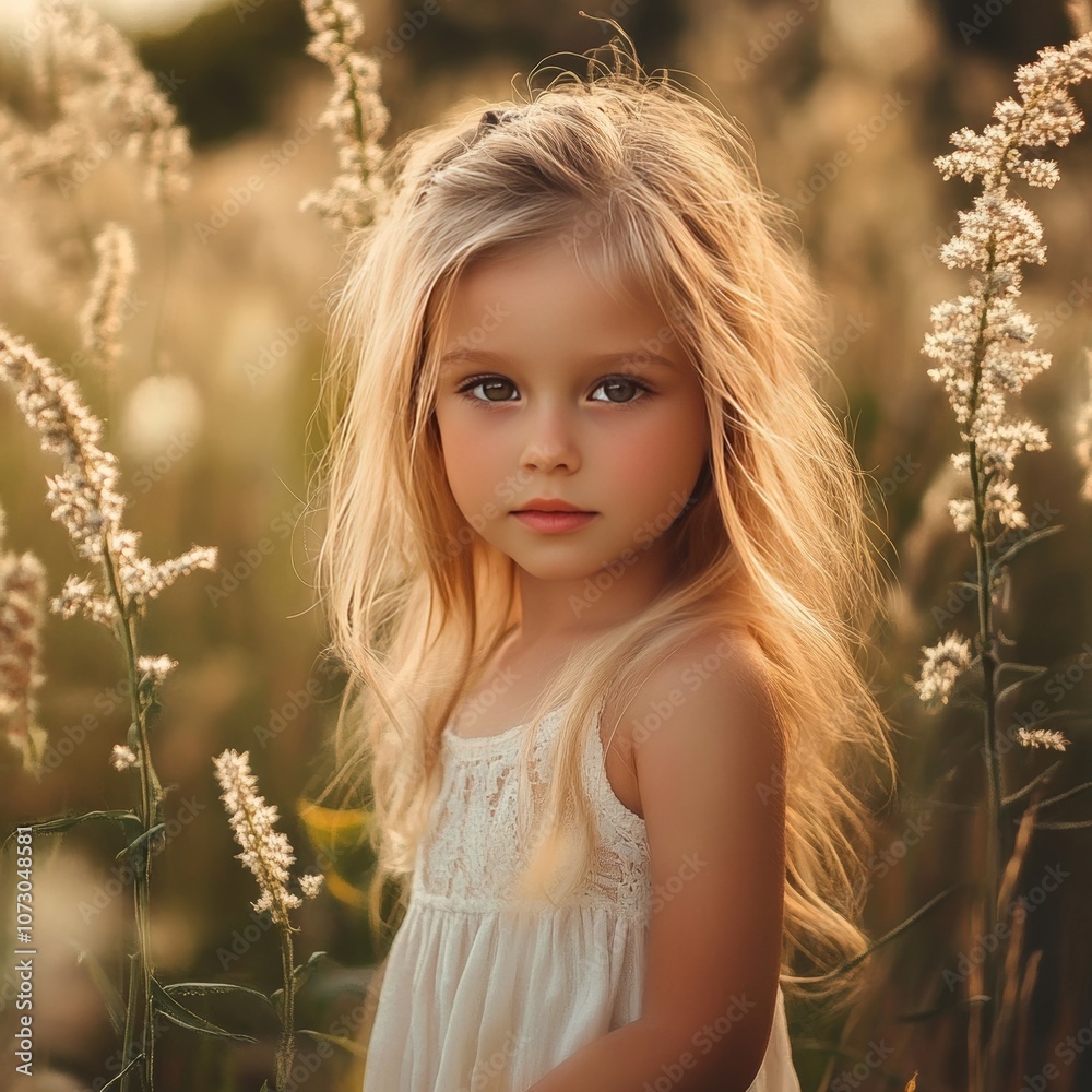 Summery portrait of a girl in nature Summery portrait of a girl in nature