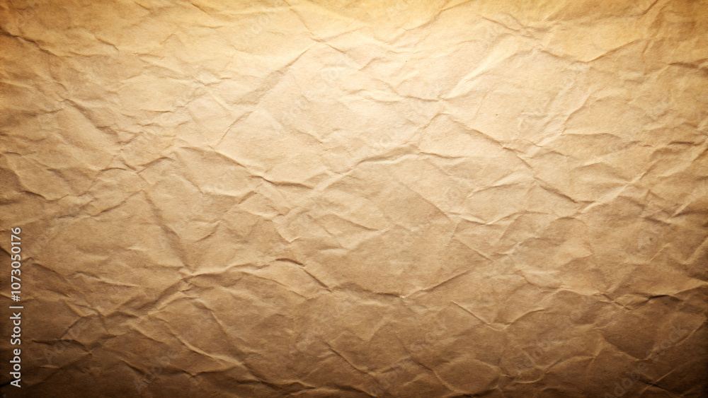Fototapeta premium Textured Sepia Paper Background with Soft Creases and Warm Tones, Perfect for Vintage and Rustic Art Projects