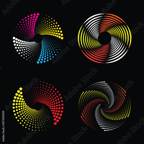 Spiral sound wave rhythm line dynamic abstract vector background ‍sate by illustration